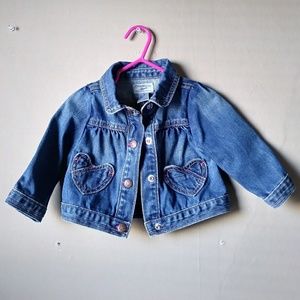 OSHKOSH · Baby Girl's Cropped Jean Jacket 9 MOS